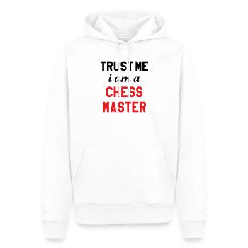 Maître de l'Échiquier Chess Master Pro - Sweat à capuche Premium bio Homme - blanc - Devant - Nico (187cm)