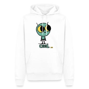 Kosmisch niedlicher Alien mit großen Augen - Männer Premium Bio Hoodie - Weiß - Vorne - Nico (187cm)