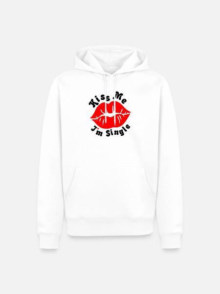 Kiss_Me - Men’s Premium Organic Hoodie - white