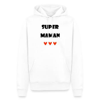MAMA. MUTTERTAG. HERZ. FEST. ALLES GUTE ZUM GEBURTSTAG - Männer Premium Bio Hoodie - Weiß - Vorne - Nico (187cm)