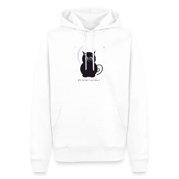 Mondbeschienene Geisterkatze - Männer Premium Bio Hoodie - Weiß - Vorne - Nico (187cm)