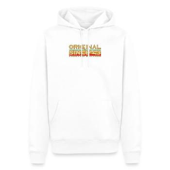 Original seit 43 Limited Edition - Männer Premium Bio Hoodie - Weiß - Vorne - Nico (187cm)