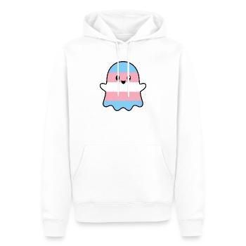 Trans Pride Geist - Männer Premium Bio Hoodie - Weiß - Vorne - Nico (187cm)