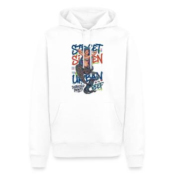 Street Siren Urban Mermaid Graffiti Streetwear Art - Men’s Premium Organic Hoodie - white - Front - Nico (187cm)