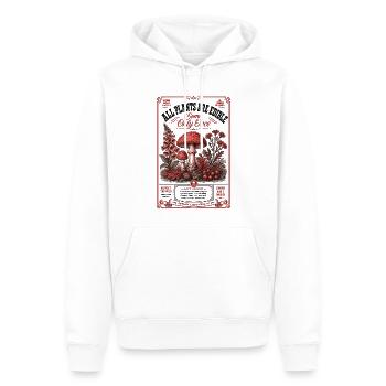 Stadtgärtnerpflanzen sind essbar, manche nur einmal - Männer Premium Bio Hoodie - Weiß - Vorne - Nico (187cm)