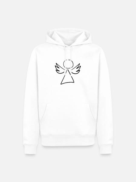 little angel black - Männer Premium Bio Hoodie - Weiß