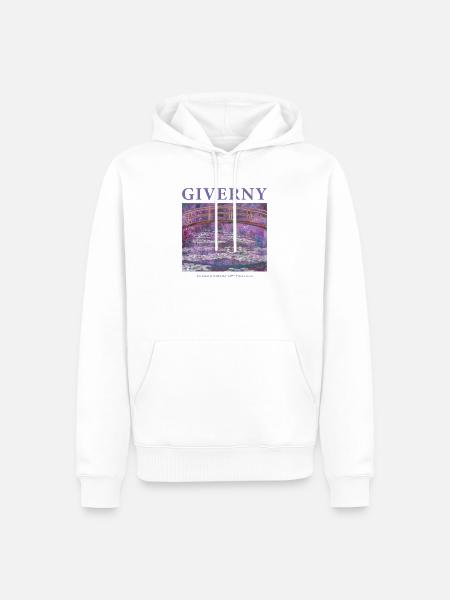 Wasserlilien Impressionismus Kunst Giverny - Männer Premium Bio Hoodie - Weiß