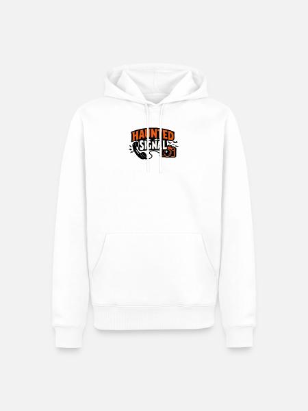 Geistersignal Kamera - Männer Premium Bio Hoodie - Weiß
