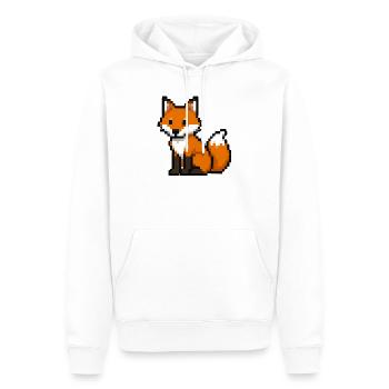 Pixel Fuchs - Männer Premium Bio Hoodie - Weiß - Vorne - Nico (187cm)