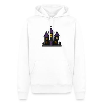 Purpurnacht-Spukhaus - Männer Premium Bio Hoodie - Weiß - Vorne - Nico (187cm)