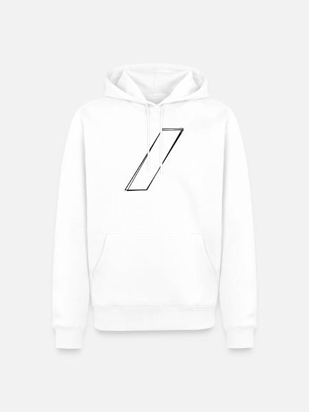 Schrägstrich handgezeichnet - Männer Premium Bio Hoodie - Weiß