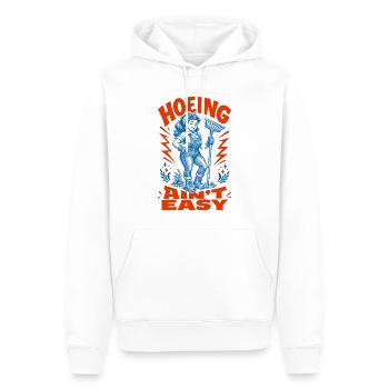 Urbanes Gärtnern Hacken ist keine einfachen organischen Pflanzen - Männer Premium Bio Hoodie - Weiß - Vorne - Nico (187cm)