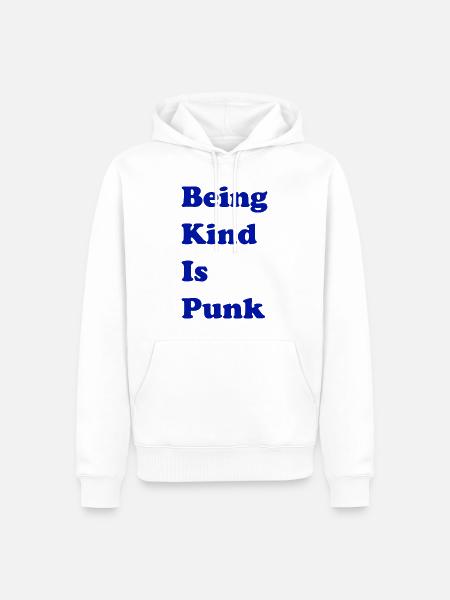 Freundlich zu sein ist Punk - Männer Premium Bio Hoodie - Weiß