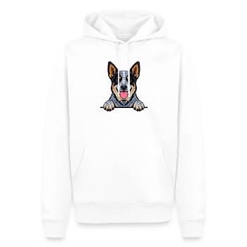 Australian Cattle Dog - Männer Premium Bio Hoodie - Weiß - Vorne - Nico (187cm)