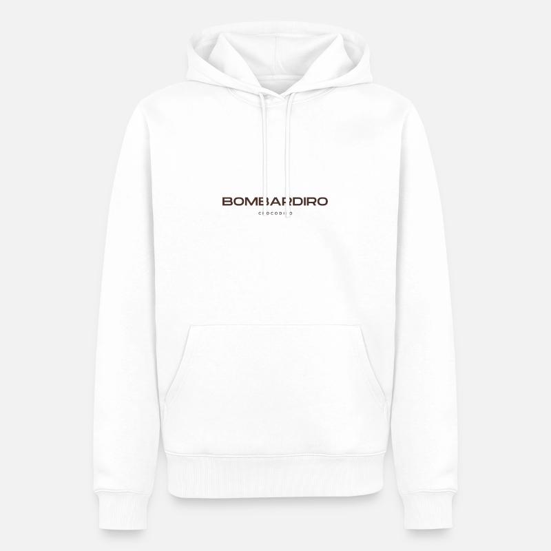 Bombardiro Crocodilo - Sweat à capuche Premium bio Homme - blanc