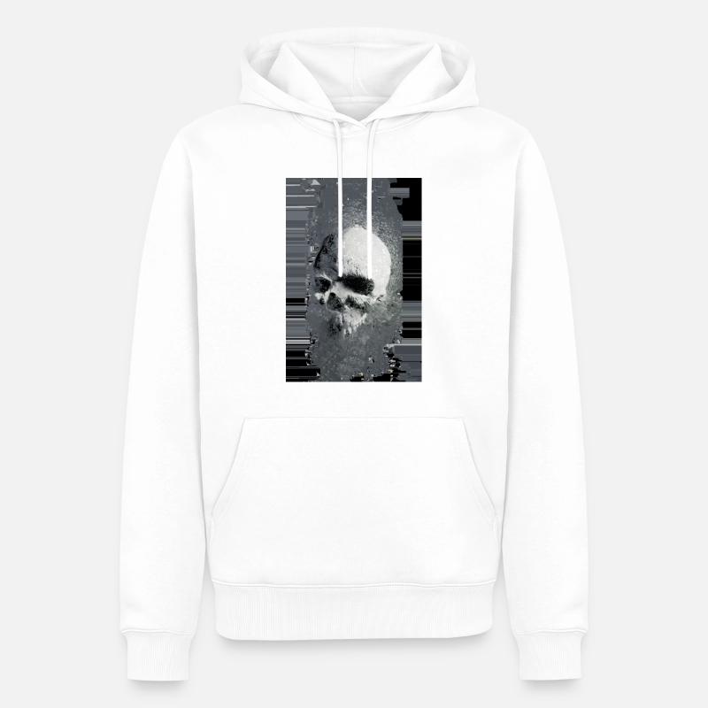 skull bug - Sweat à capuche Premium bio Homme - blanc