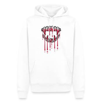 Gouttes de sang vampire - Sweat à capuche Premium bio Homme - blanc - Devant - Nico (187cm)