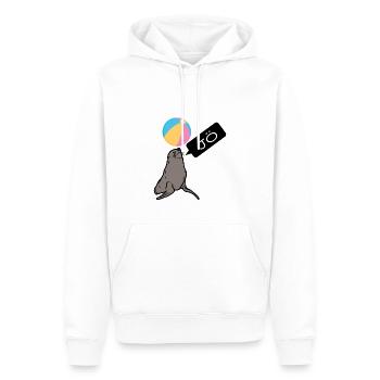jö - Männer Premium Bio Hoodie - Weiß - Vorne - Nico (187cm)