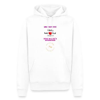 Whisky Indy Love Festival Wow I survived 2022 - Men’s Premium Organic Hoodie - white - Front - Nico (187cm)