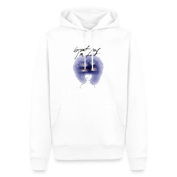 Verloren in gedanken - Männer Premium Bio Hoodie - Weiß - Vorne - Nico (187cm)