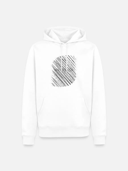 whatever in lines cross - Männer Premium Bio Hoodie - Weiß