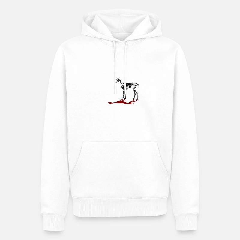 Pferd mit Schatten - Männer Premium Bio Hoodie - Weiß