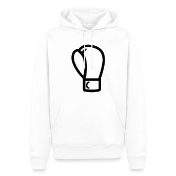 gant de boxe - Sweat à capuche Premium bio Homme - blanc - Devant - Nico (187cm)