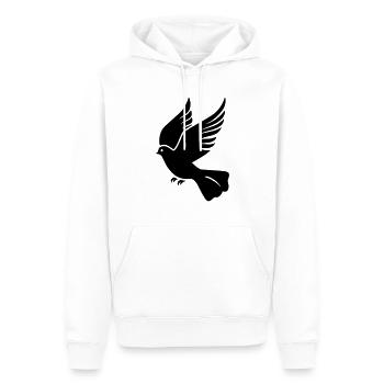 Taube - Männer Premium Bio Hoodie - Weiß - Vorne - Nico (187cm)