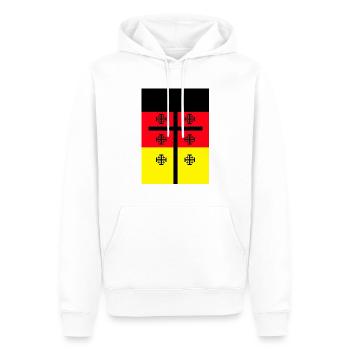 Allemagne - Sweat à capuche Premium bio Homme - blanc - Devant - Nico (187cm)