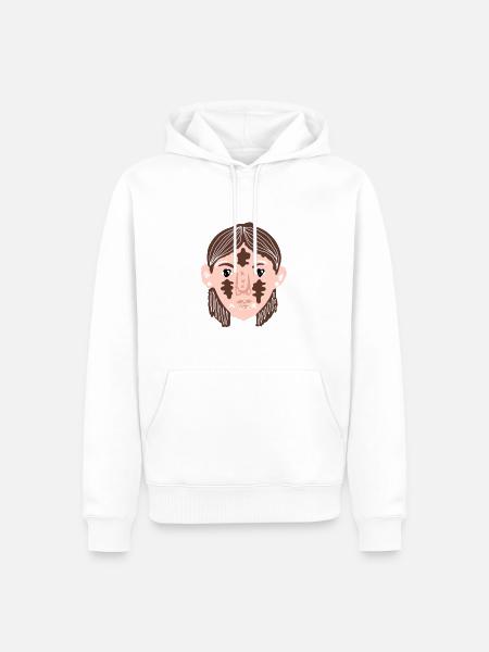 GENDERSKINCOLOR - Männer Premium Bio Hoodie - Weiß