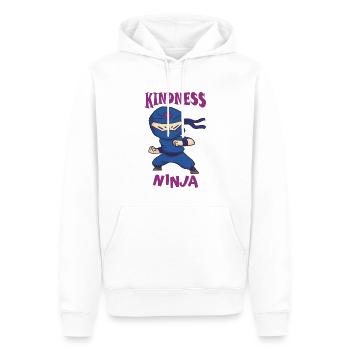Ninja amical, lutte contre l’intimidation - Sweat à capuche Premium bio Homme - blanc - Devant - Nico (187cm)