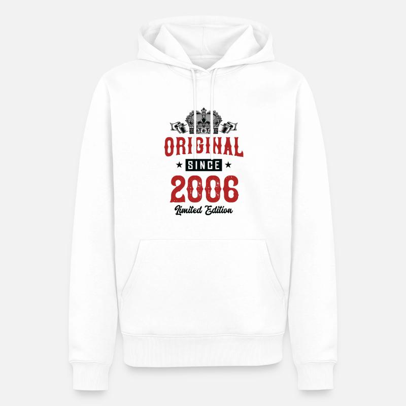 Édition limitée 2006 - Sweat à capuche Premium bio Homme - blanc