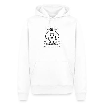 Bichon Frize - Men’s Premium Organic Hoodie - white - Front - Nico (187cm)