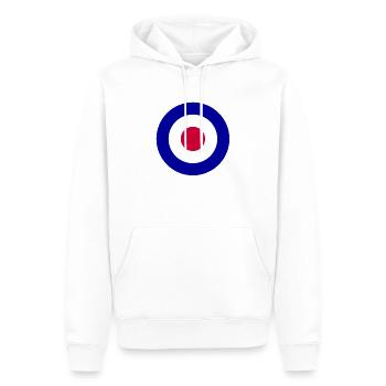 mods target - Sweat à capuche Premium bio Homme - blanc - Devant - Nico (187cm)