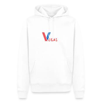 Vegas Cool - Sweat à capuche Premium bio Homme - blanc - Devant - Nico (187cm)