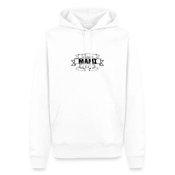mami - Männer Premium Bio Hoodie - Weiß - Vorne - Nico (187cm)
