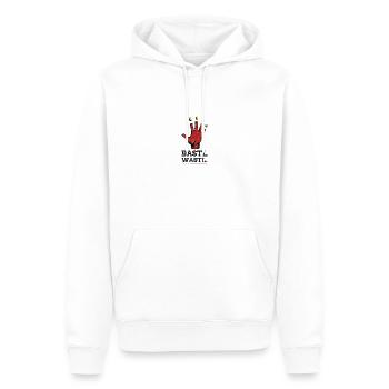 Bastl Wastl - Männer Premium Bio Hoodie - Weiß - Vorne - Nico (187cm)
