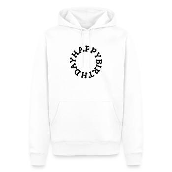 Alles Gute zum Geburtstag Happy Birthday Kreis - Männer Premium Bio Hoodie - Weiß - Vorne - Nico (187cm)