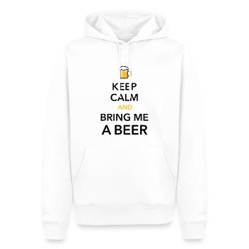 Keep calm bring me a Beer Biergarten durstig Grill - Männer Premium Bio Hoodie - Weiß - Vorne - Nico (187cm)