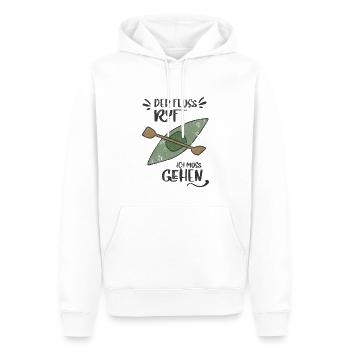 FLUSS RUFT KANU KAYAK WILDWASSER GEHEN SEE MOTIVE - Männer Premium Bio Hoodie - Weiß - Vorne - Nico (187cm)