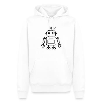 Roboter - Männer Premium Bio Hoodie - Weiß - Vorne - Nico (187cm)