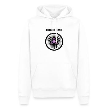 Drum & Bass Boomtown! - Sweat à capuche Premium bio Homme - blanc - Devant - Nico (187cm)