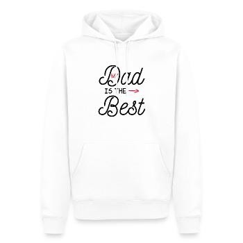 Papa est le meilleur / humour papa - Sweat à capuche Premium bio Homme - blanc - Devant - Nico (187cm)