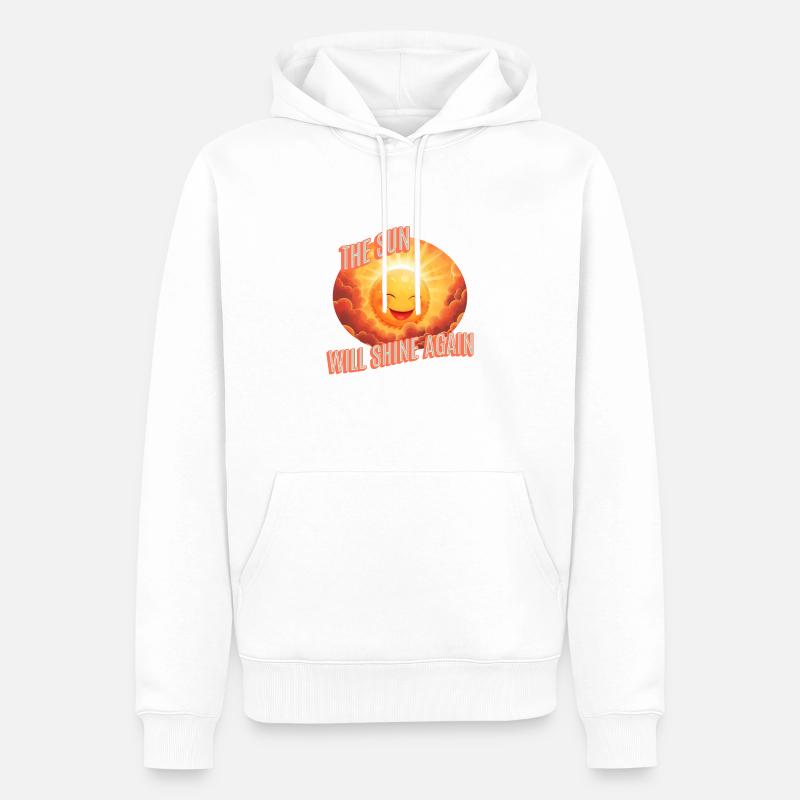 Die Sonne wird wieder scheinen - Männer Premium Bio Hoodie - Weiß