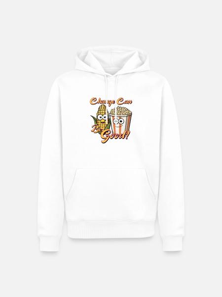 Veränderung kann gut sein - Männer Premium Bio Hoodie - Weiß