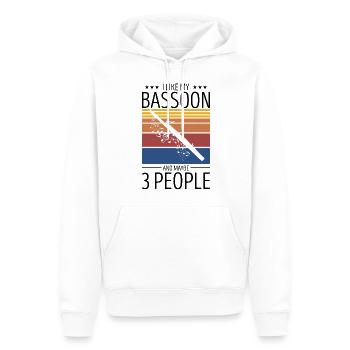 Conception bassoniste pour orchestre à vent - Sweat à capuche Premium bio Homme - blanc - Devant - Nico (187cm)