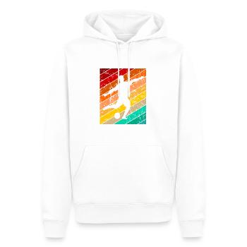 Vintage Retro Fussball Fussballspieler Fussballer - Männer Premium Bio Hoodie - Weiß - Vorne - Nico (187cm)