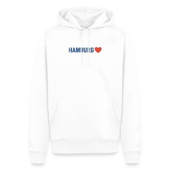 Cœur de Hambourg - Sweat à capuche Premium bio Homme - blanc - Devant - Nico (187cm)