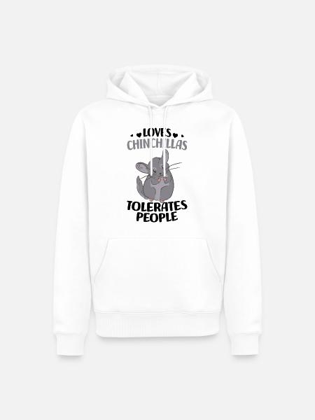 Chinchilla - Männer Premium Bio Hoodie - Weiß