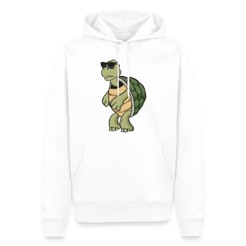 Tortue - Sweat à capuche Premium bio Homme - blanc - Devant - Nico (187cm)